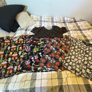 5 Halloween scrub tops